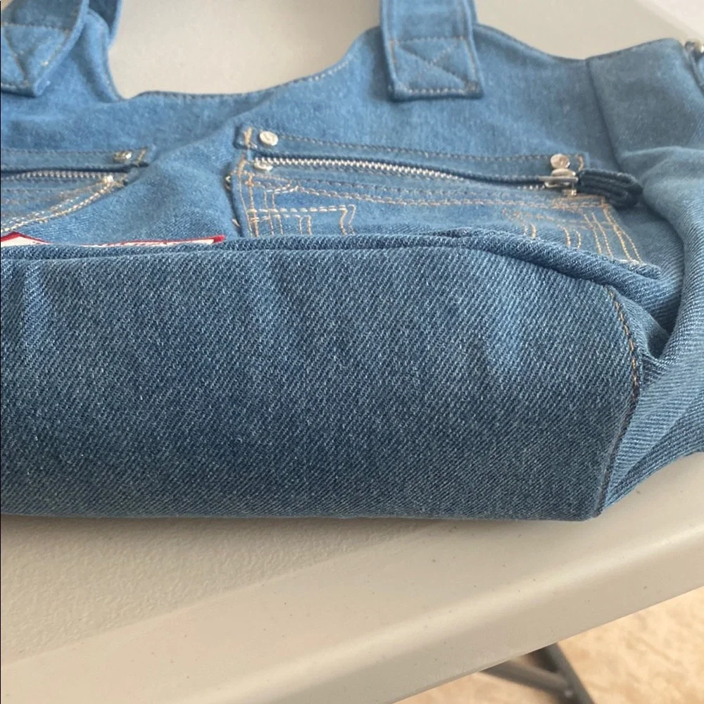 True Religion Blue Denim Tote with Slouchy Design - Picture 6 of 12